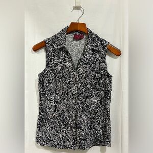 212 Collection - Monochrome Paisley Button Down Shirt